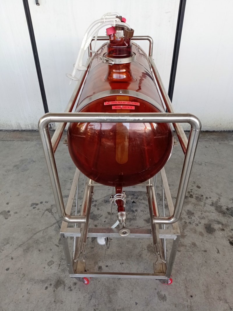 SERBATOIO IN VETRO CARRELLATO – MOD 200 LT