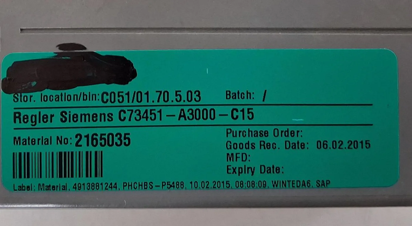 Siemens C73451-A3000-C10 Control Module - 7