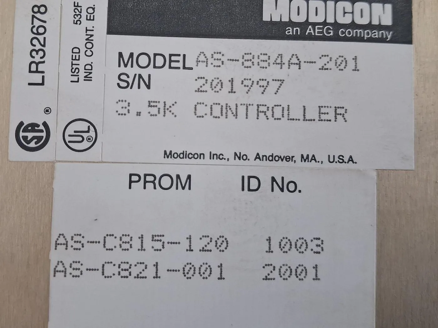 Modicon AS-C984-201 S-K Controller - 5