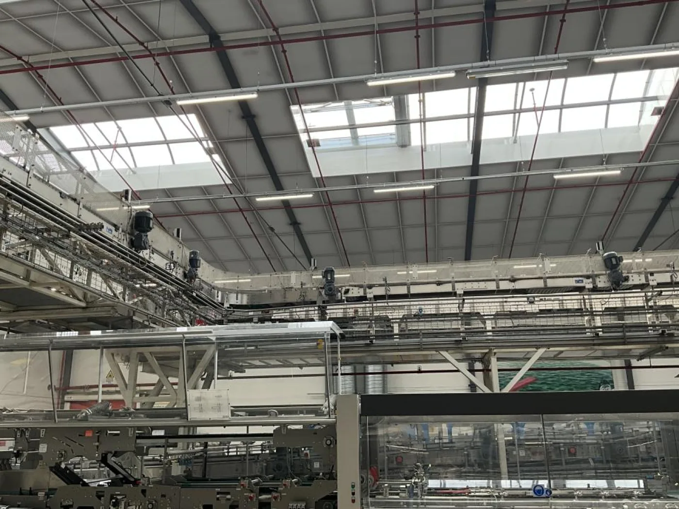 Anduze Anduze Overhead Förderband Belt from Tray Packer to Palletiser - Line 3 - 4