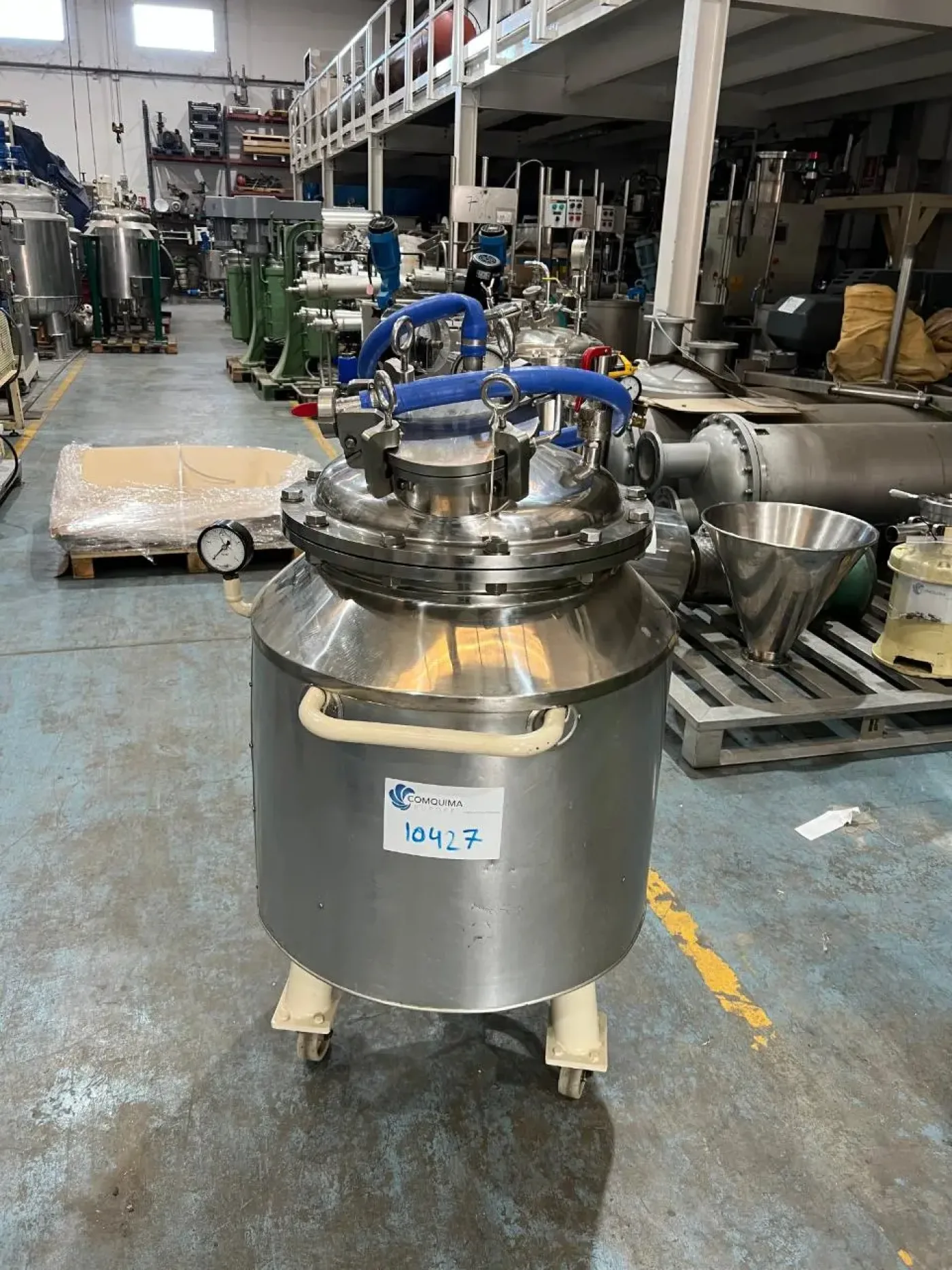 USED STAINLESS STEEL TANK WITH JACKET 100 LITERS - 6