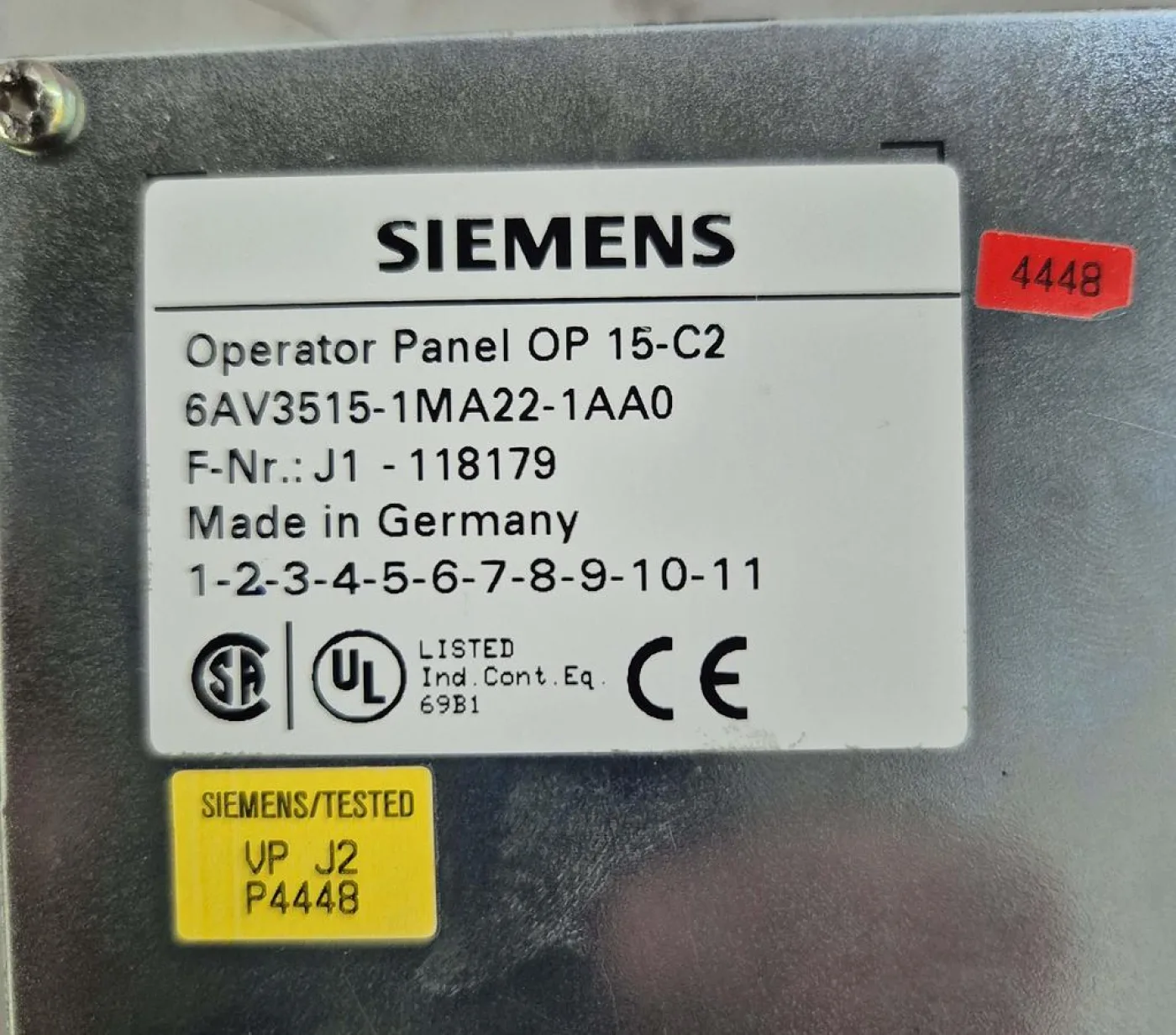 Siemens Coros OP15 / Operator Panel OP15-C2 - 7