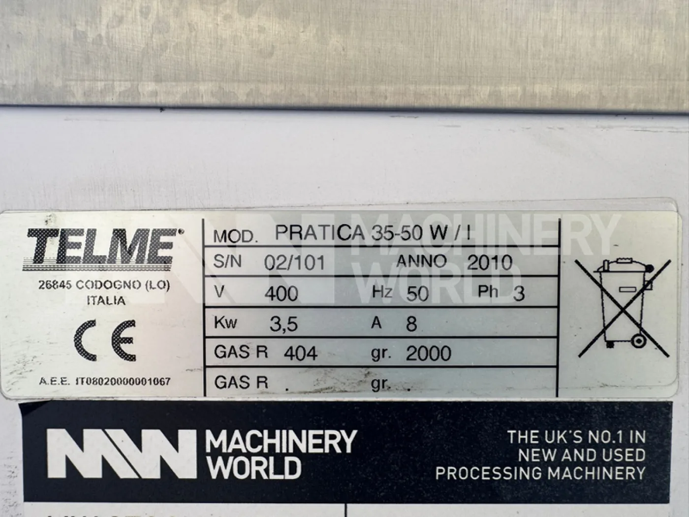 Telme Pratica 35-50 Ice Cream Batch Freezer (Year 2010) - 5