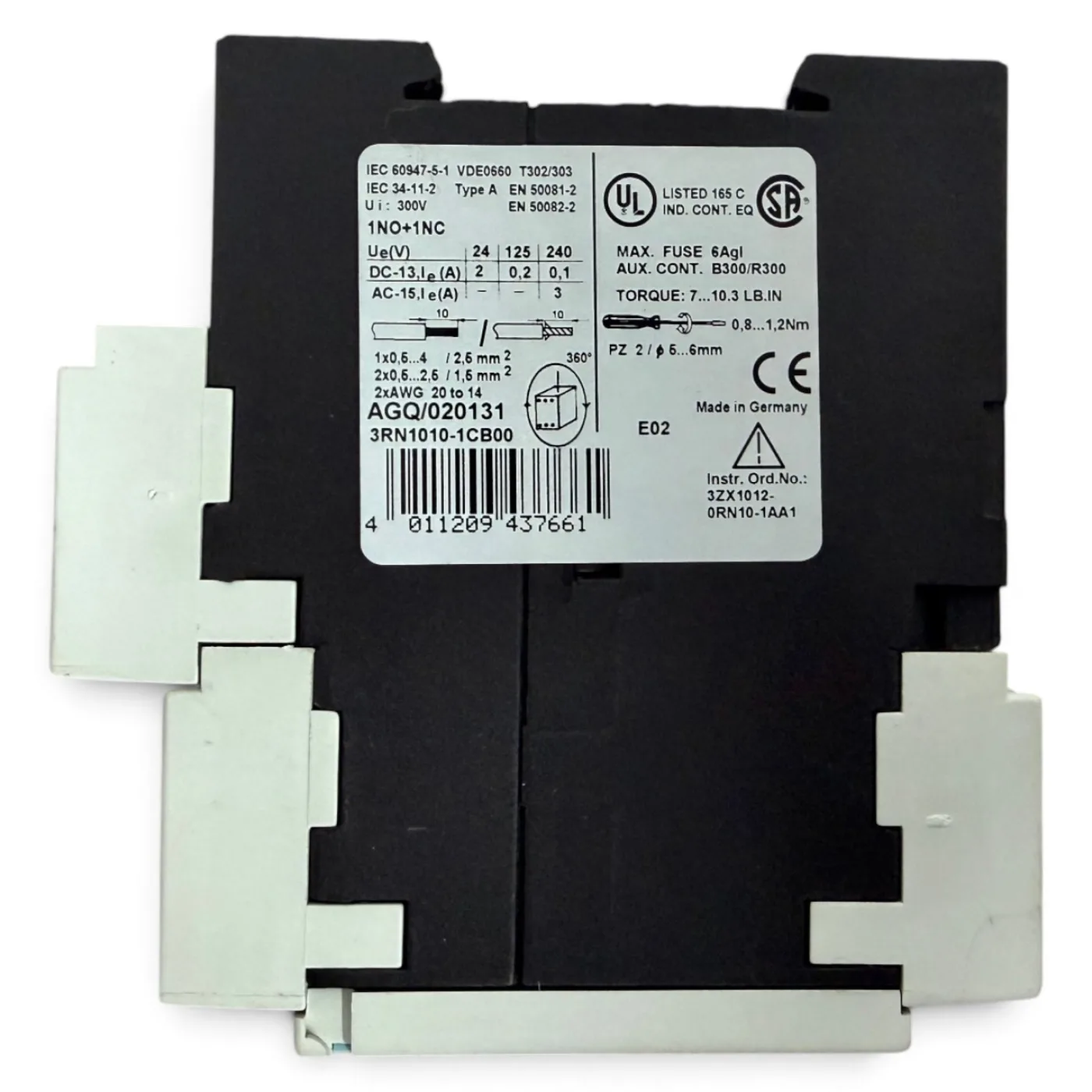 Siemens SIRIUS 3RN1010-1CB00 Thermistor-Motorschutzrelais 24 V AC/DC - 3