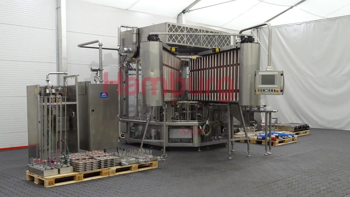 Aseptic cup filling, sealing and snap cap machine - Waldner Dosomat 16.6AS - 2