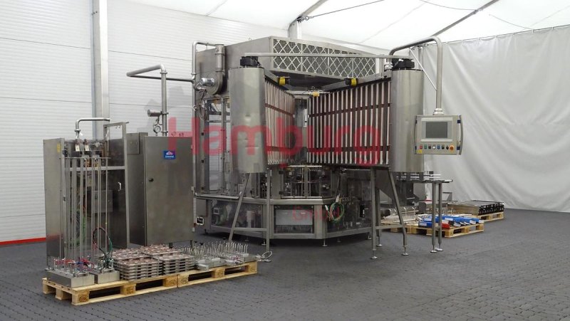 Aseptic cup filling, sealing and snap cap machine - Waldner Dosomat 16.6AS