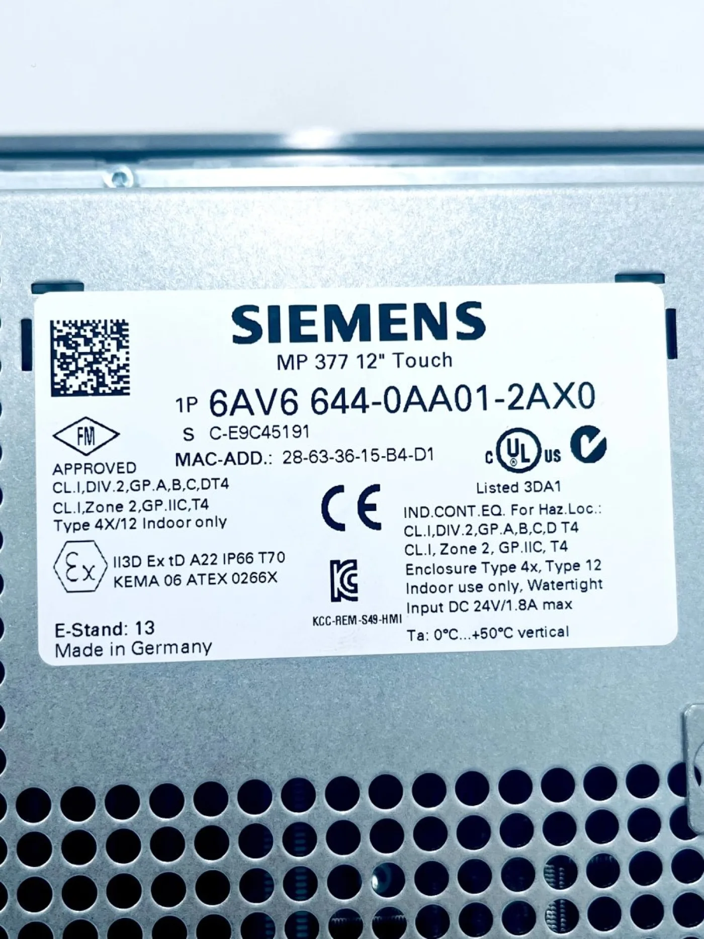 Siemens MP377 6AV6 644-0AA01-2AX0 - 3