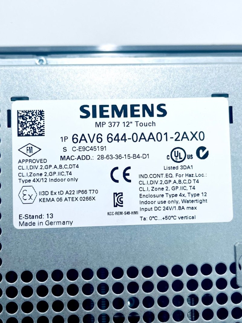 Siemens MP377 6AV6 644-0AA01-2AX0