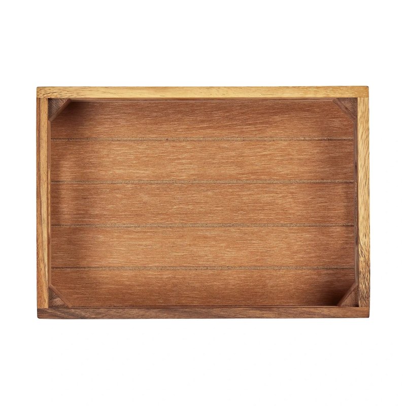 Tala Medium Crate - Plain in Natural Acacia (Pack of 4) - islandcatering