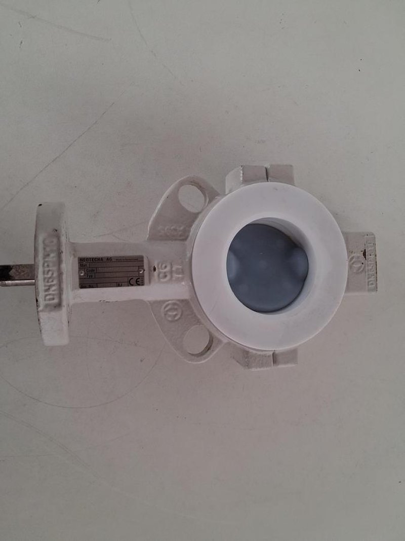 Neotecha NeoSeal DN65 PN10 PFA Lined Butterfly Valve