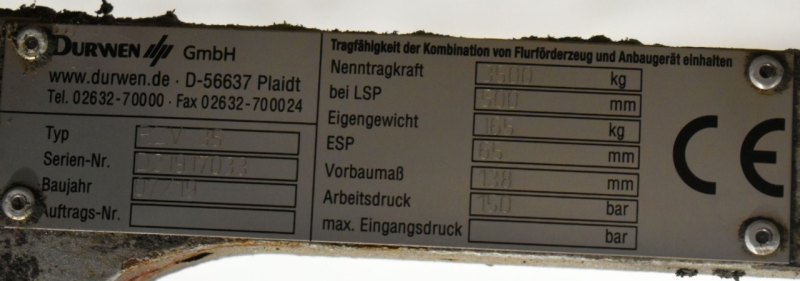 Zinkenverstellgerät Durwen DURWEN RZV 35; Breite 1150 mm (2019)