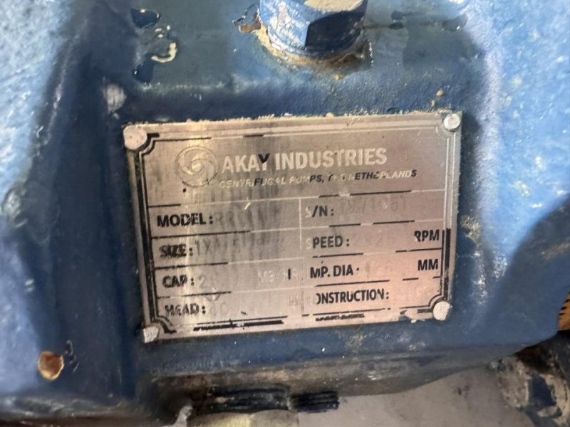 2017 AKAY Industries Centrifugal process pump with electric motor