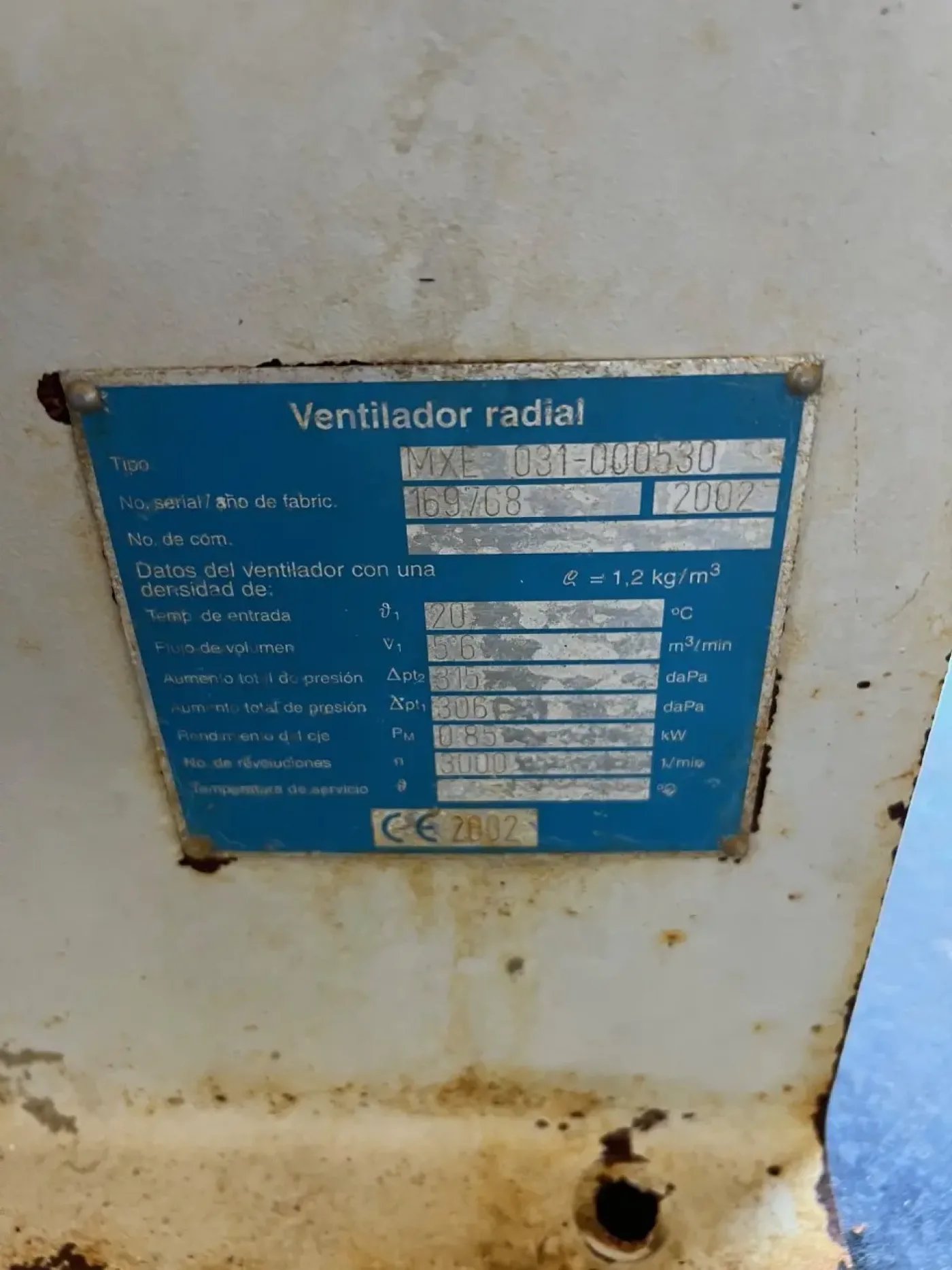 USED RADIAL MXE 031-000530 INDUSTRIAL FAN - 2