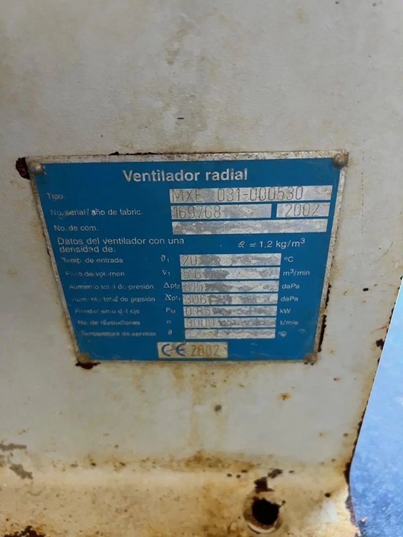 USED RADIAL MXE 031-000530 INDUSTRIAL FAN