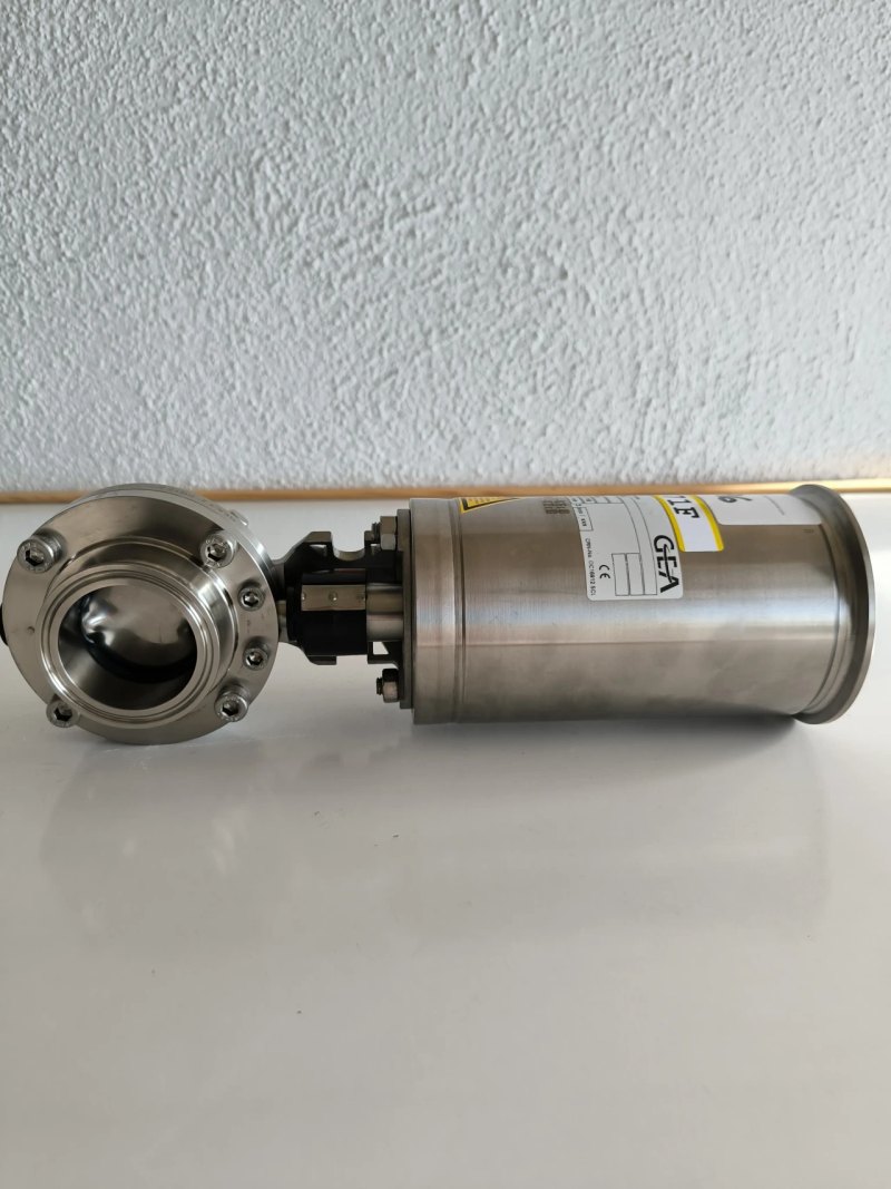 BUTTERFLY VALVE STAINLESS STEEL 316L WITH PNEUMATIC ACTUATOR GEA 7330 ATEX
