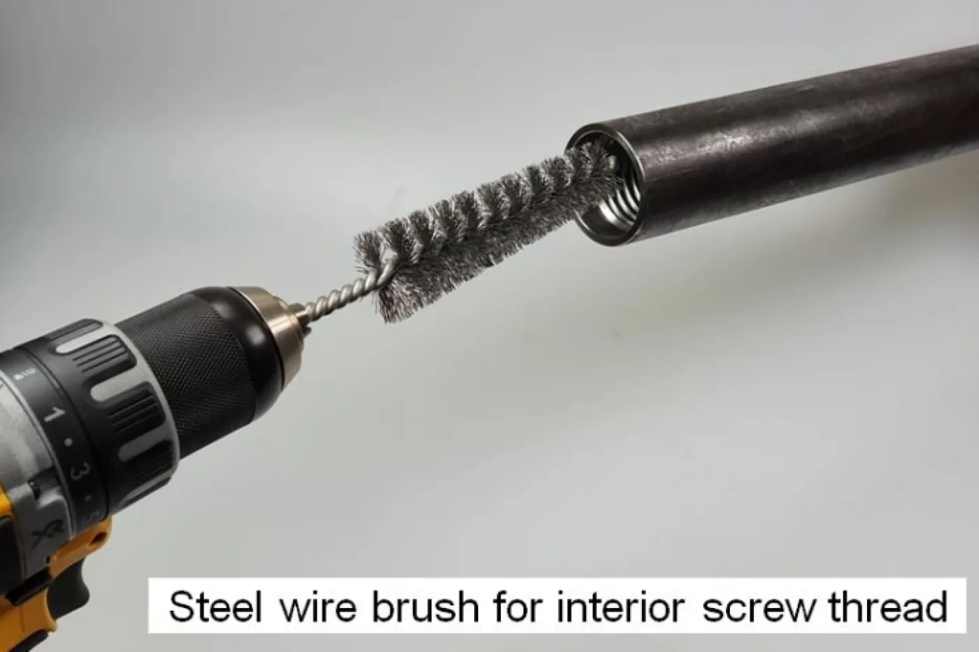 Steel Wire Brush for Interior Screw Thread - 1