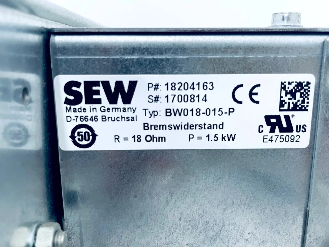 SEW Eurodrive BW018-015-P Bremswiderstand 1700814 - 4