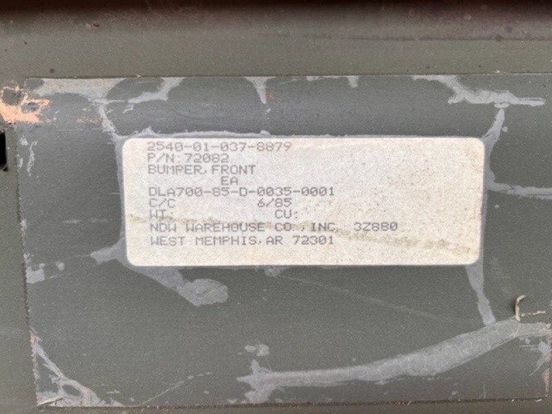 NOS Army front bumper Dodge W200