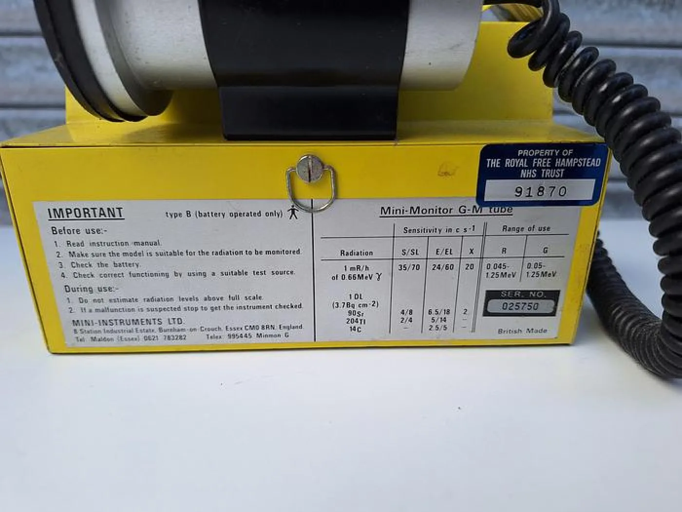 Morgan Mini Monitor Series 900 Geiger Counter - 8