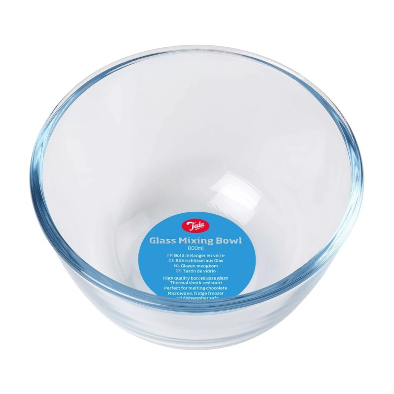 Tala Borosilicate Glass Mixing Bowl 15x8.1cm 800ml - islandcatering