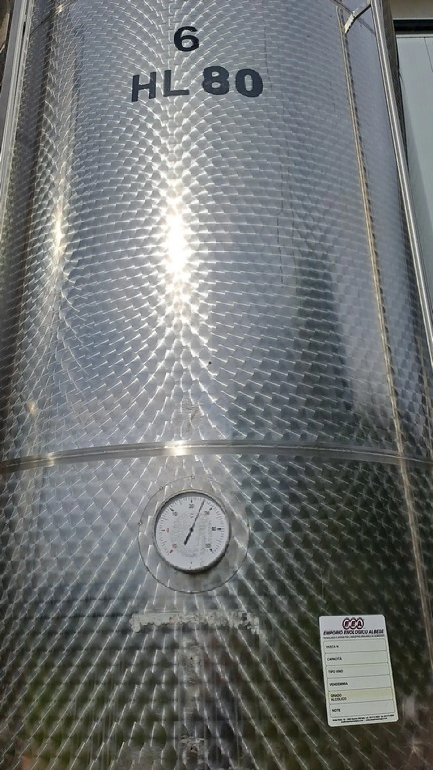 STAINLESS STEEL TANK 8.000 LITERS (80 HL), STORAGE MODEL TOTALLY INSULATED, PRESSURE ROUNDED BOTTOMS, SECOND HAND EQUIPMENT - 3