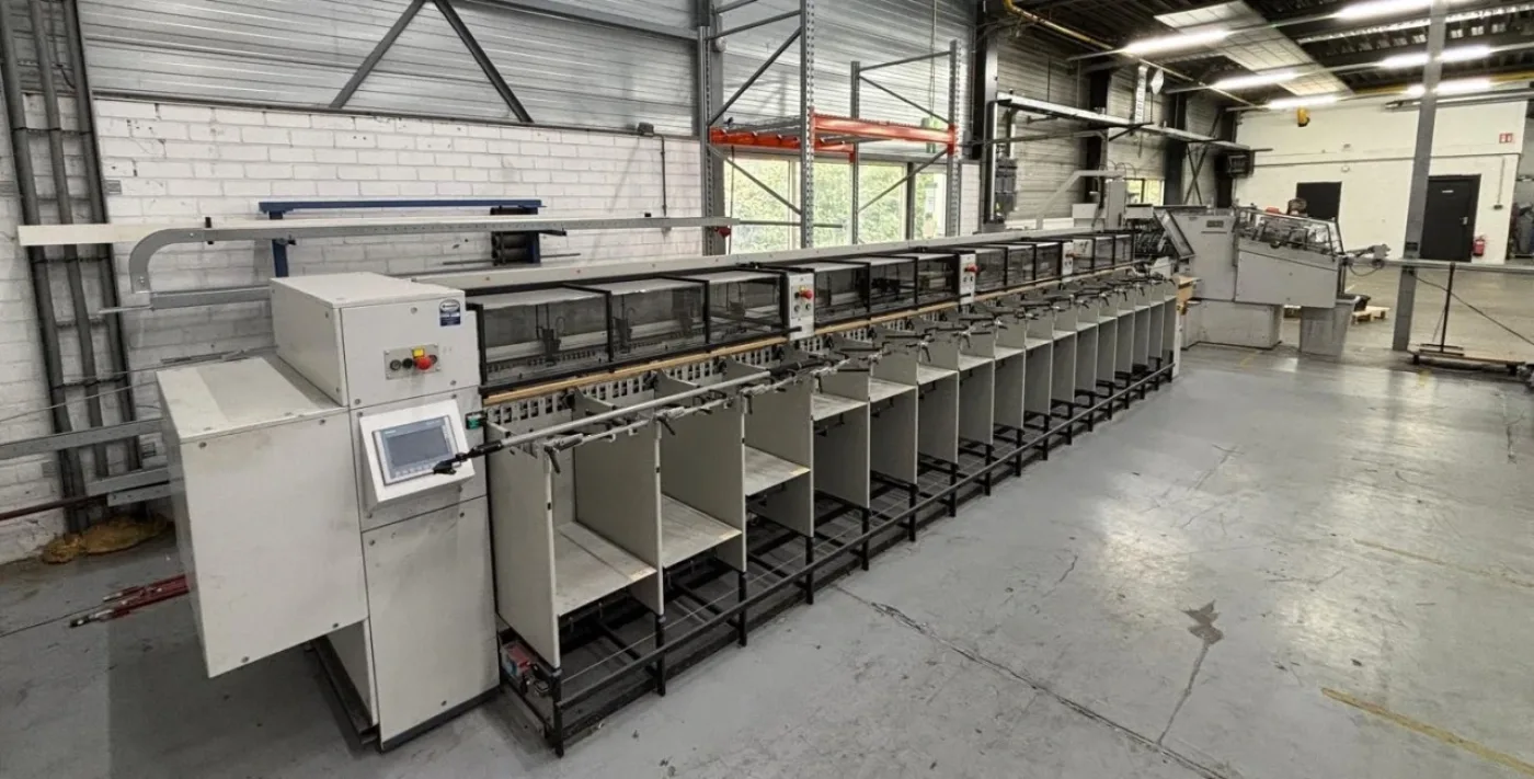 Theisen & Bonitz Flex B316 SP+TB B304 QSM fully automated sheet collator with stich fold three knife trimmer - 1