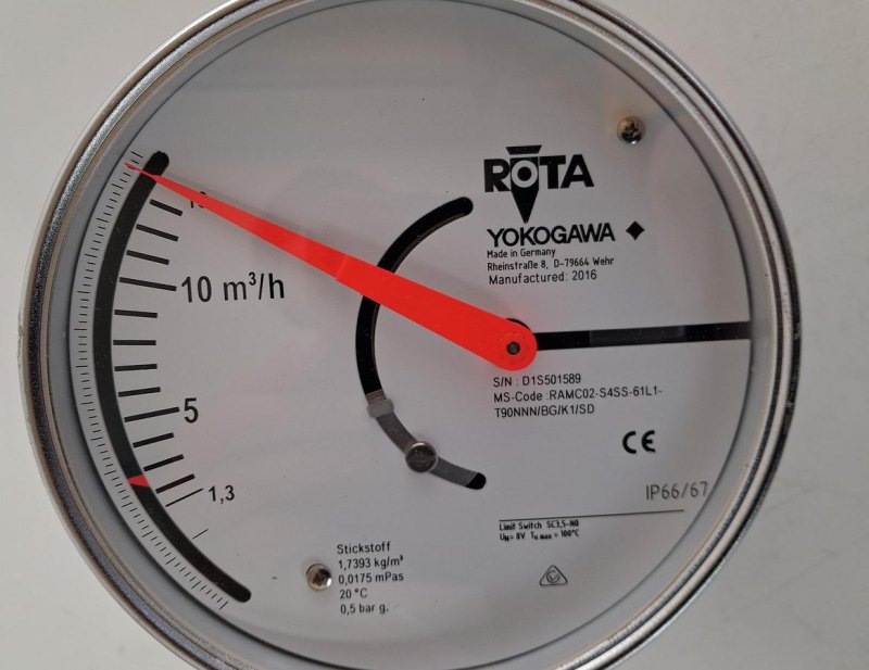 Yokogawa ROTA Yokogawa RAMC Metall-Schwebekörper-Durchflussmesser DN25