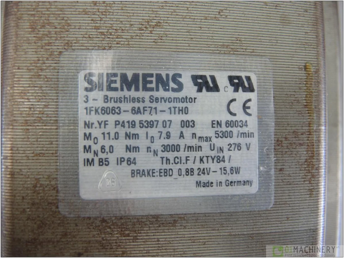 2002 SIEMENS 1FK6063-6AF71-1TH0 AI2935 - 3