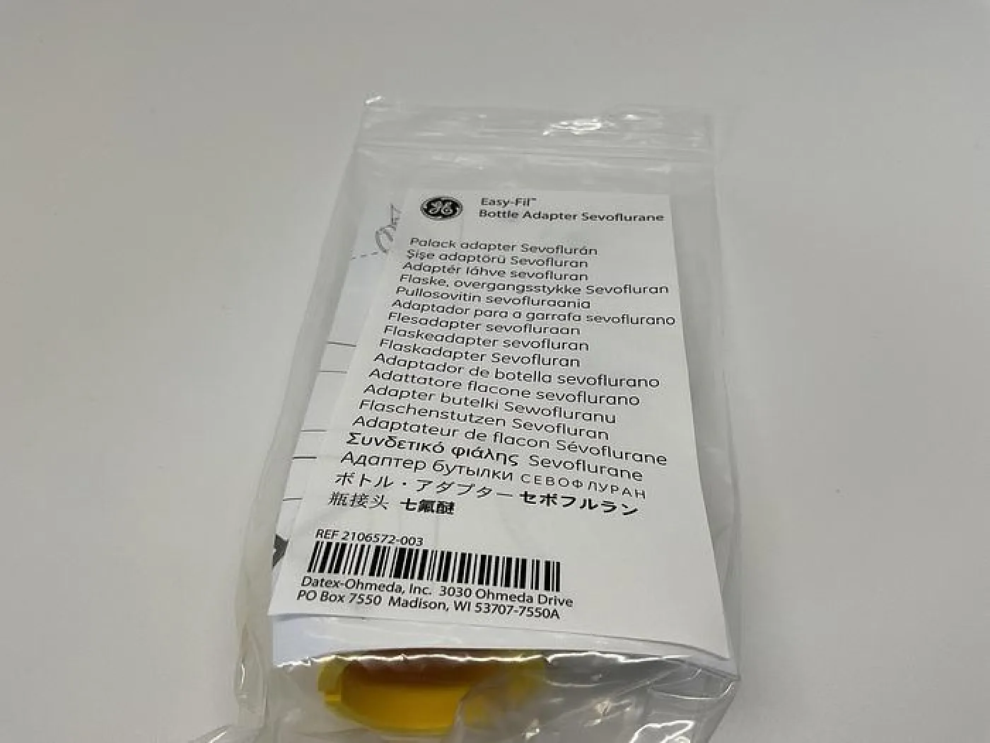 GE easy-fil bottle adaptor Sevoflurane - 2