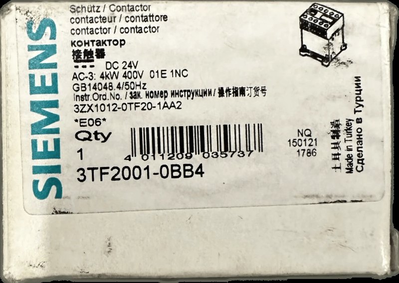 Siemens Schütz, Baugröße 00 3TF2001-0BB4