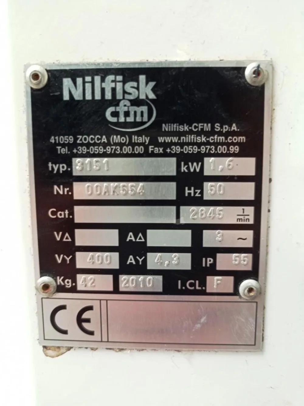 ASPIRATORE INDUSTRIALE PER POLVERI – NILFISK CFM – MOD. 3151