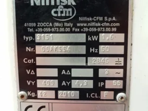 ASPIRATORE INDUSTRIALE PER POLVERI – NILFISK CFM – MOD. 3151