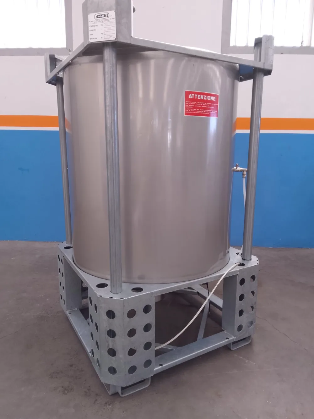 SERBATOIO IN ACCIAIO INOX 1281 LT – AZZINI – MOD. PLV 1200
