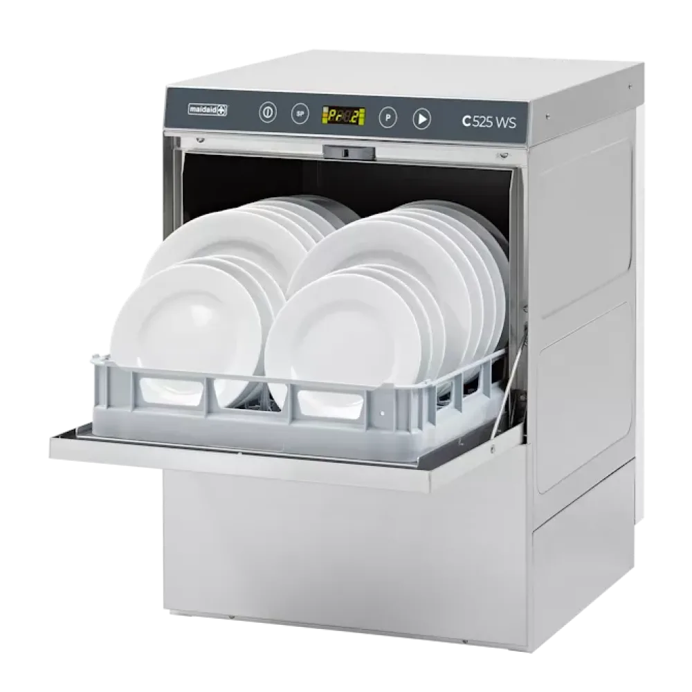 Maidaid C525WS - Undercounter Warewasher with Internal Water Softener - islandcatering