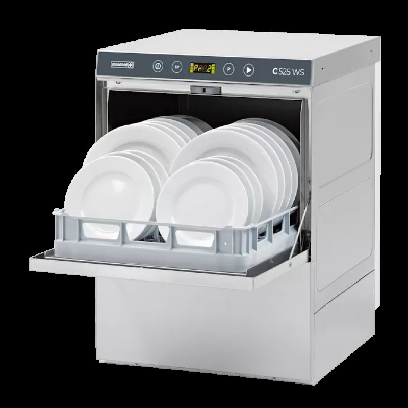 Maidaid C525WS - Undercounter Warewasher with Internal Water Softener - islandcatering
