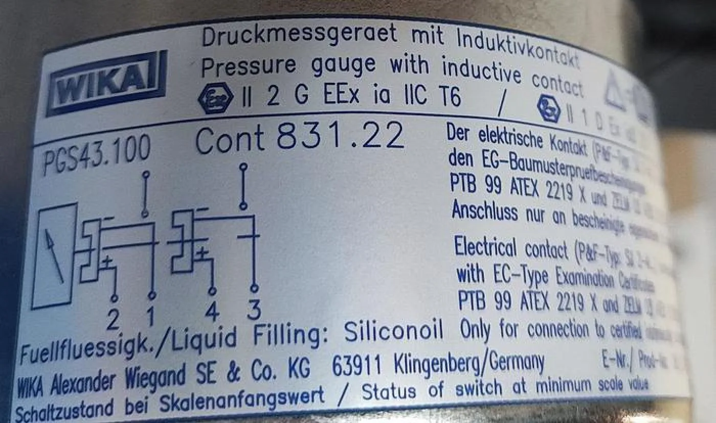 Wika PGS43.100…LM-F50 Druckmessgerät mit integrierter Kontakteinrichtung NEU - 6
