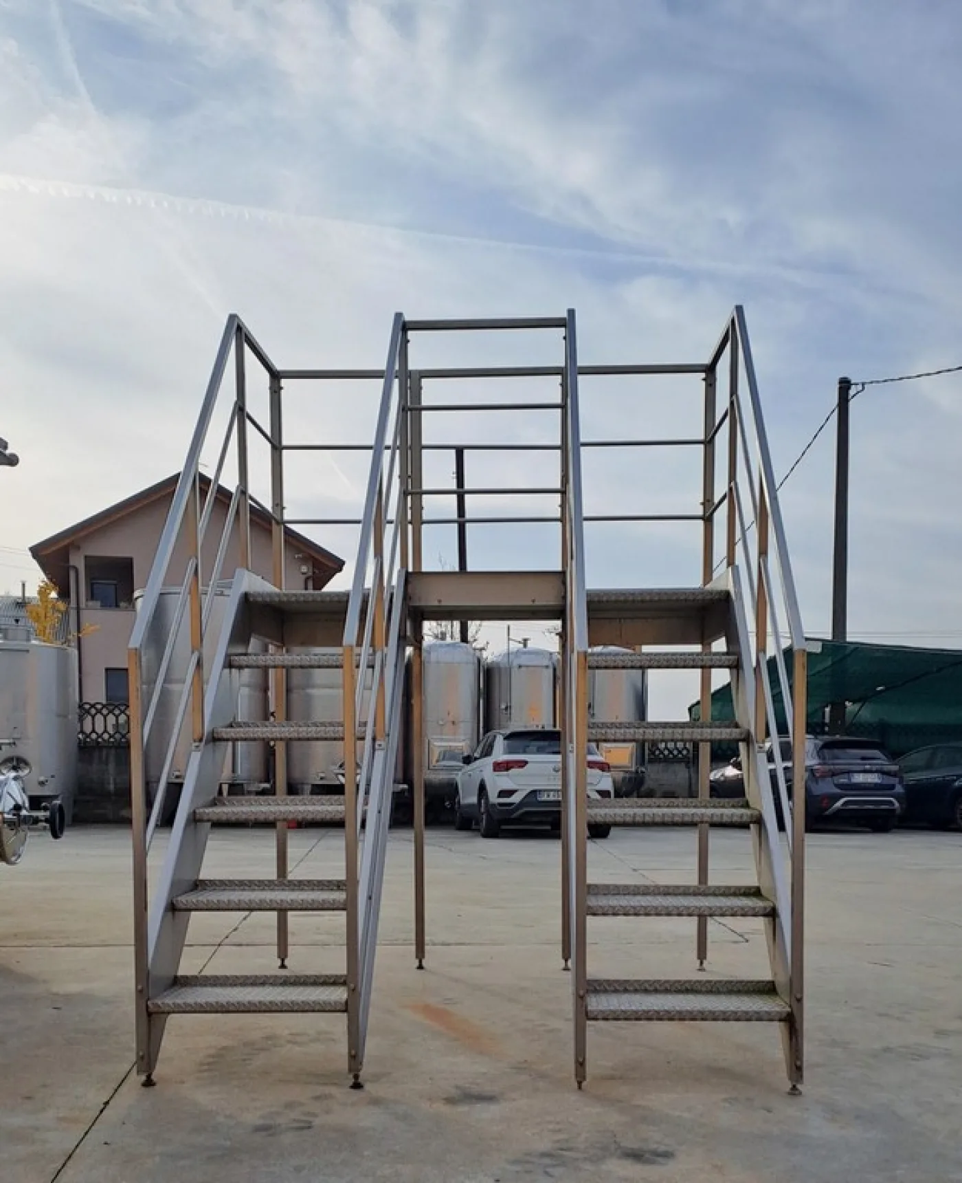 STAINLESS STEEL LADDER WITH SIX STEPS, SECOND-HAND EQUIPMENT - 4