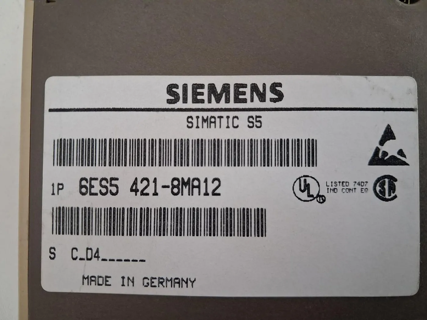Siemens SIMATIC S5 6ES5 421-8MA12 Digital Input Module - 4