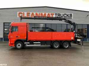 DAF FAT 105 XF 460 6x4 Manual Full Steel Hiab 16 Tonmeter laadkraan