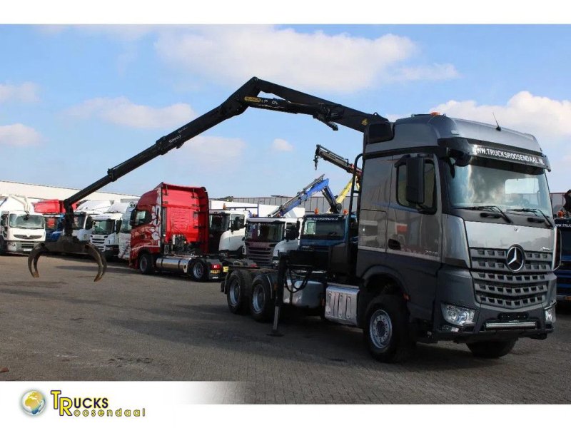 Mercedes-Benz Arocs 2858 + PALFINGER Z15 (2022) + 6X4 + FOREST/WOOD/METAL EDITION