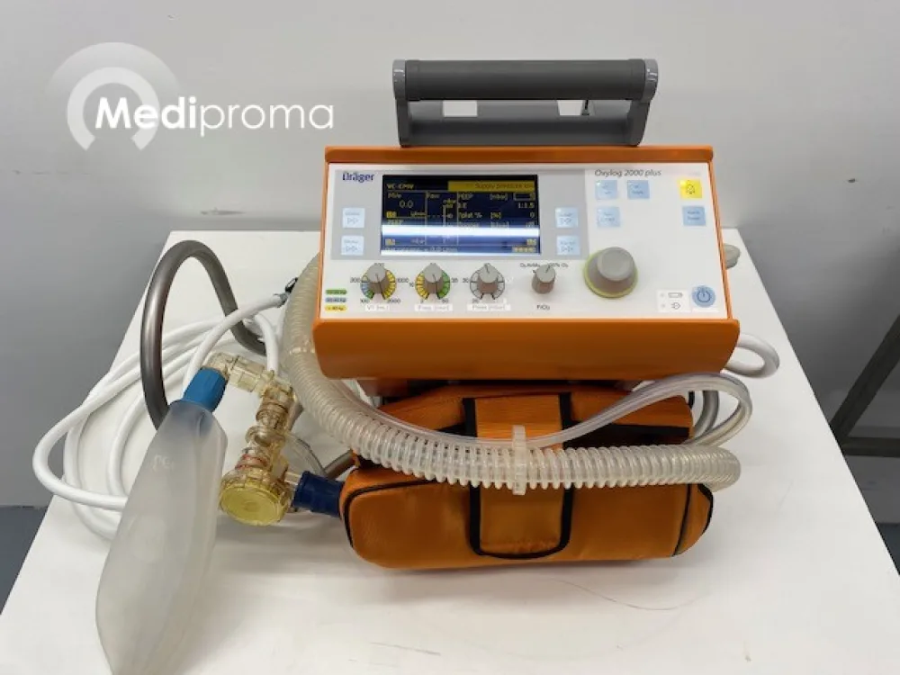 Dräger Oxylog 2000 Plus Beademingstoestel (MUURBEUGEL)