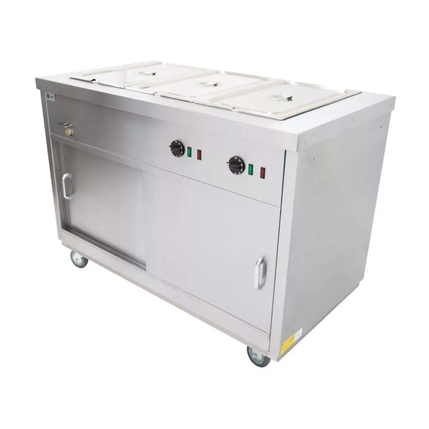 Parry Mobile Hot Cupboard with Bain Marie Top HOT12BM - islandcatering - 2
