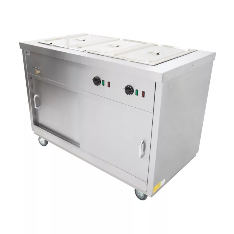 Parry Mobile Hot Cupboard with Bain Marie Top HOT12BM - islandcatering