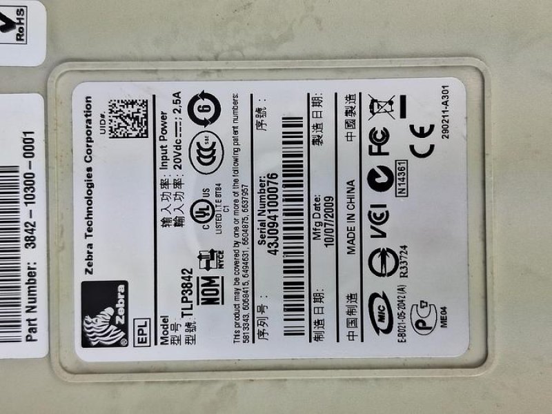 Zebra TLP 3842 Printer