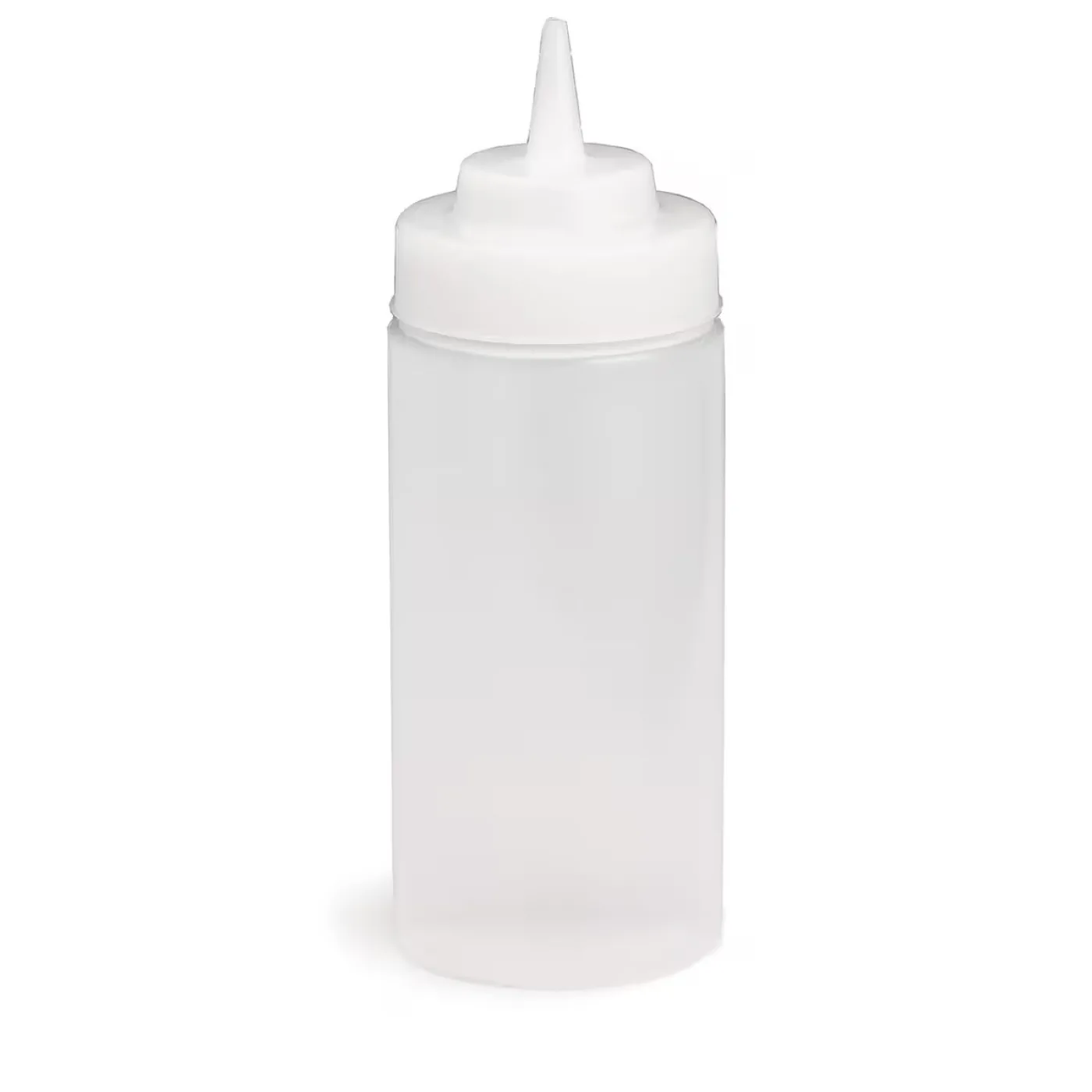 Table Craft 475ml Widemouth Clear Squeeze Bottle with TipTop Polyethylene x 12 - islandcatering - 1