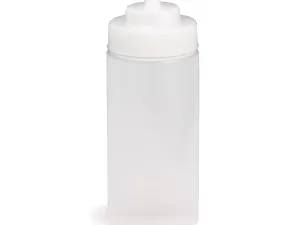 Table Craft 475ml Widemouth Clear Squeeze Bottle with TipTop Polyethylene x 12 - islandcatering