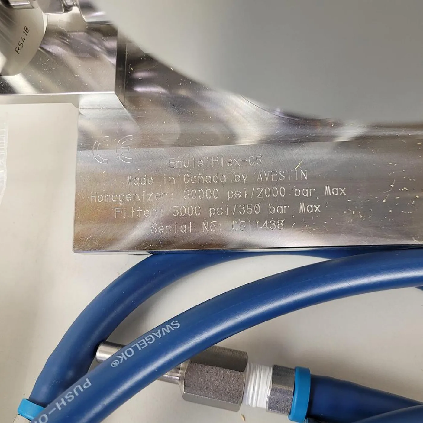Avestin EmulsiFlex-C5 for homogenizer with sealed toolings and spares - 5