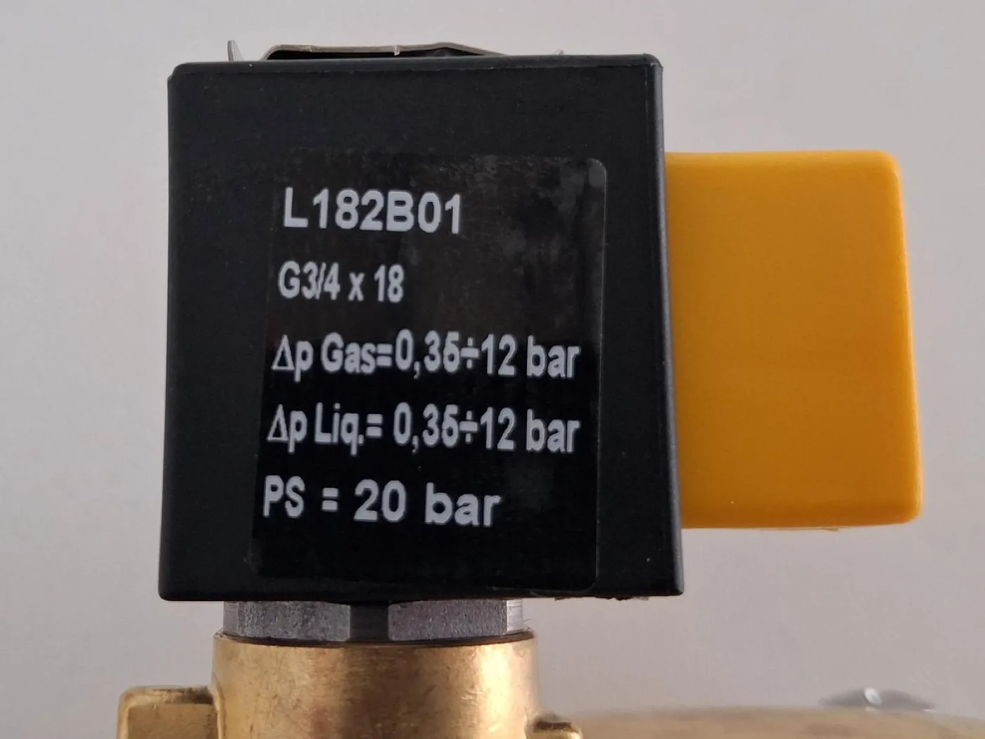 Sirai L182B01 Magnetventil G3/4 Messing - 3