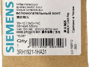 Siemens Hilfsschalterblock 3RH1921-1HA31