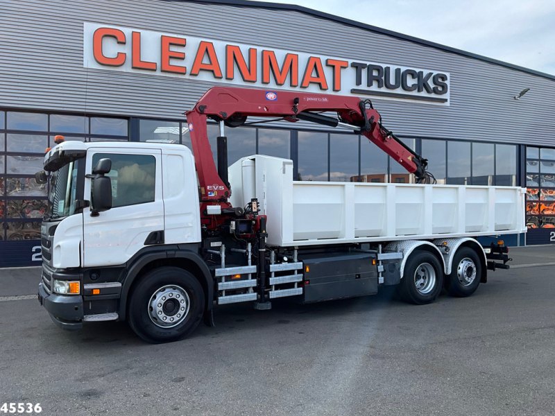 Scania P 340 Euro 6 CNG HMF 25 Tonmeter laadkraan